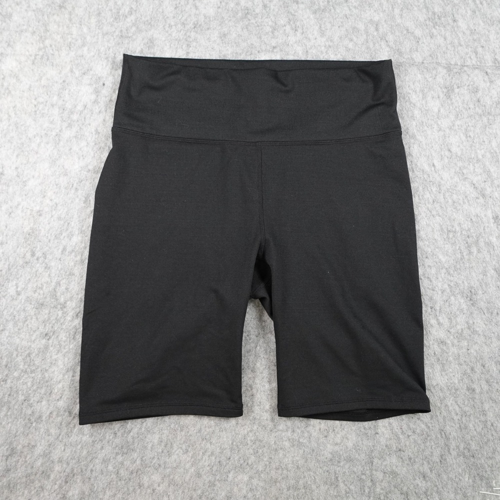 Fabletics Shorts Women Medium Black PowerHold High Rise Compression Biker